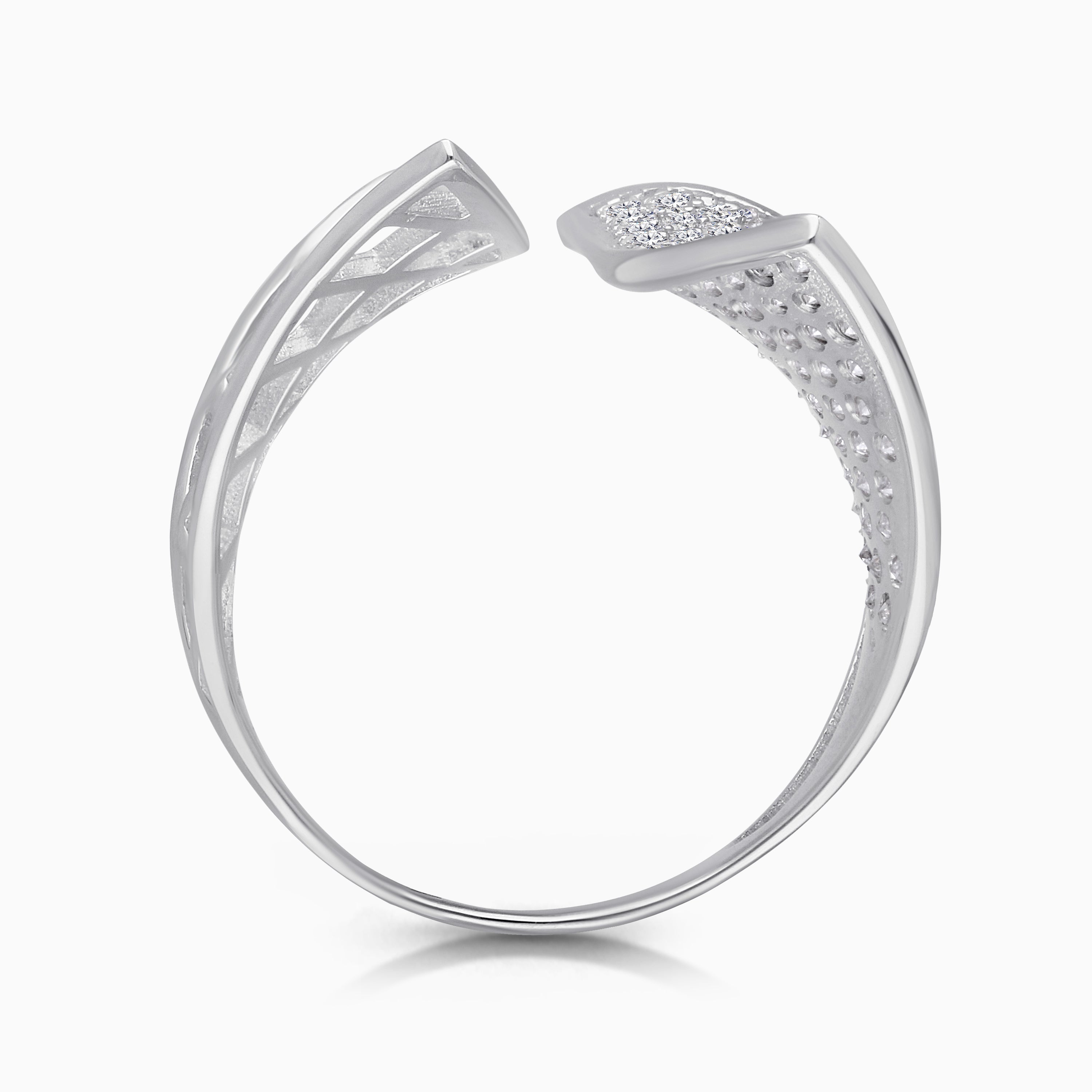 Open Armored Diamond Ring