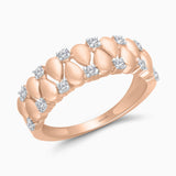 Quilted Duo Row Diamond Band