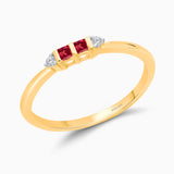 Ruby Princess Diamond Stacking Ring