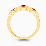 Bubble Ruby & Diamond Band