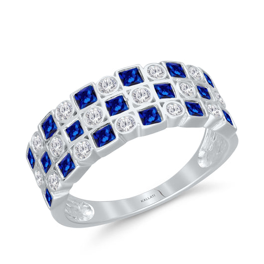 White Gold Sapphire & Diamond Heirloom Ring