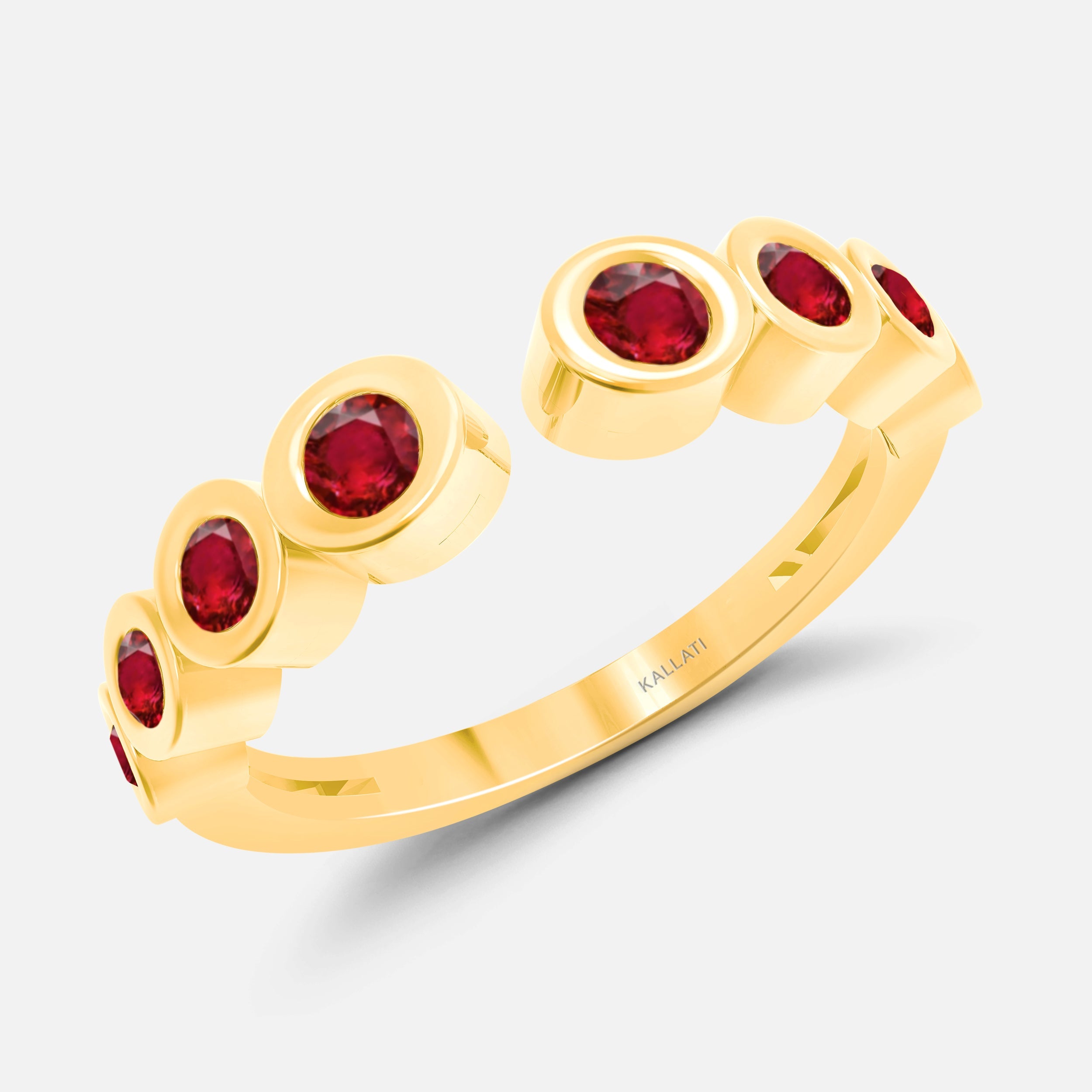 Bubble Ruby Open Ring Ruby