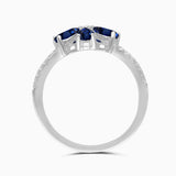 Flower Power Blue Sapphire and Diamond Ring