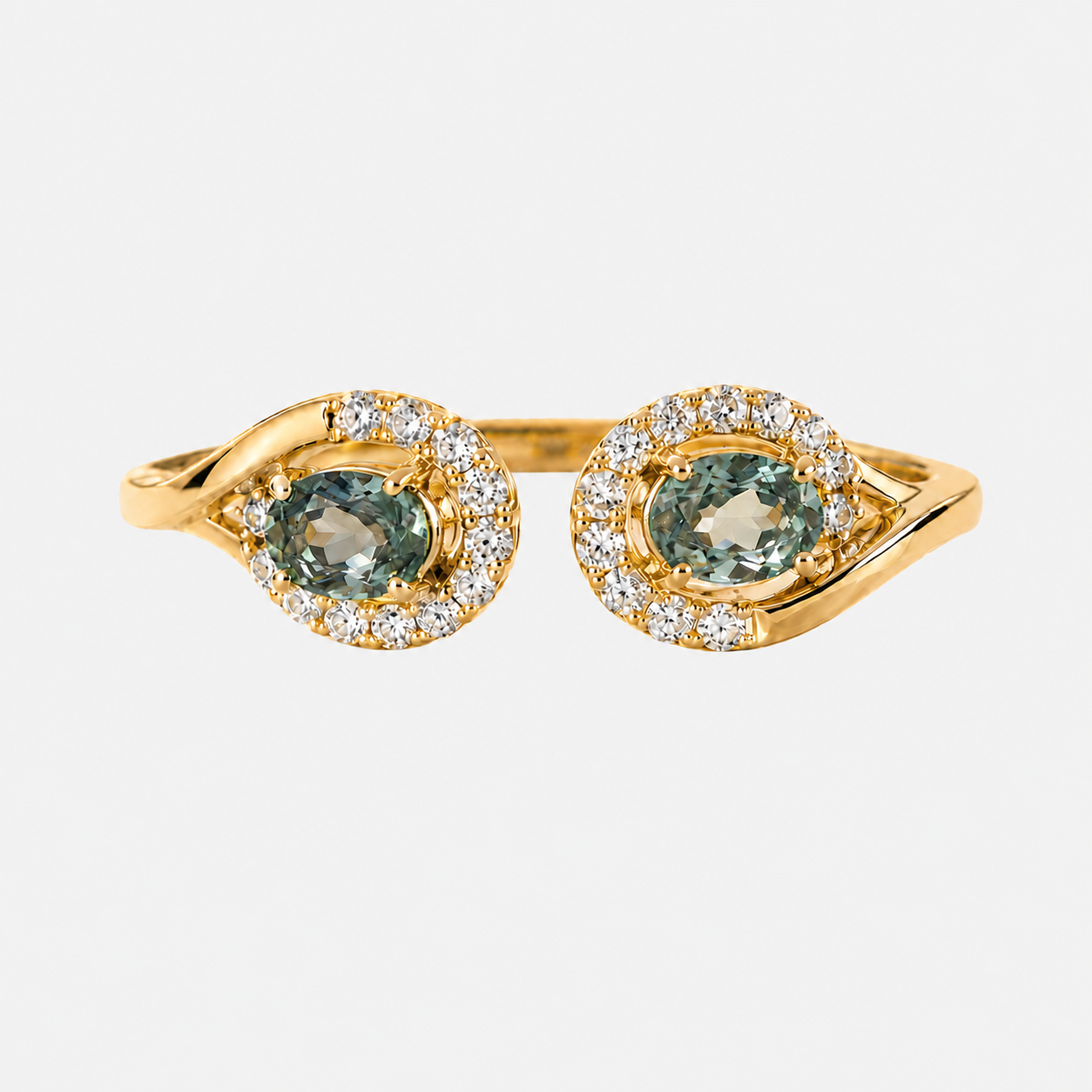 Lilypad Alexandrite Open Ring Alexandrite
