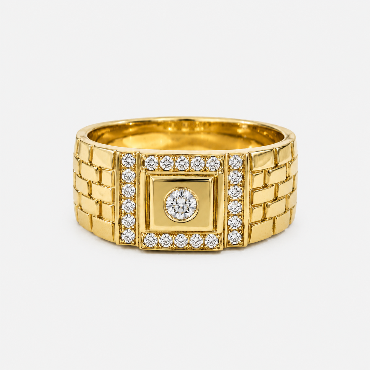 Timepiece Mens Diamond Ring MENS