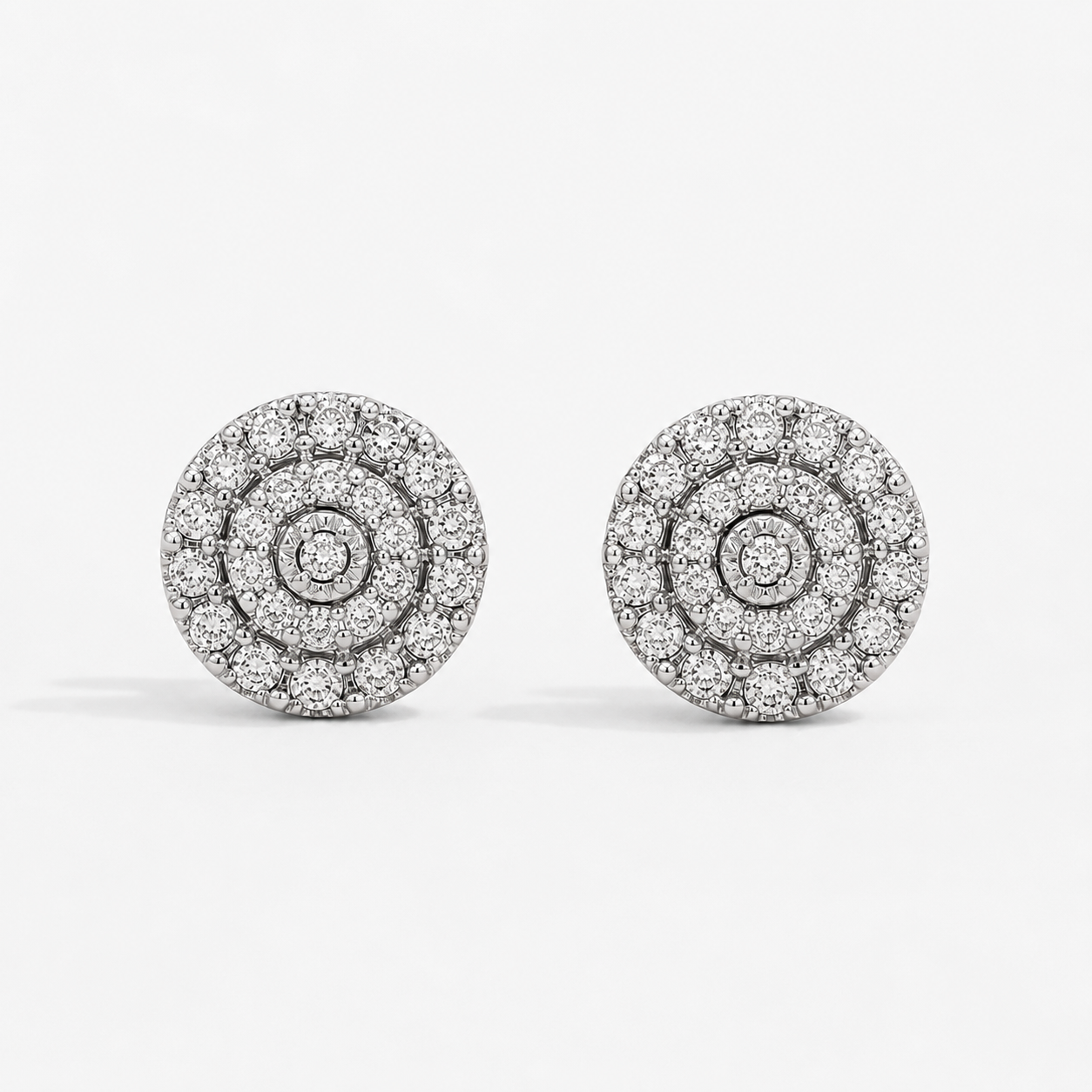 Silver Diamond studs KALLATI