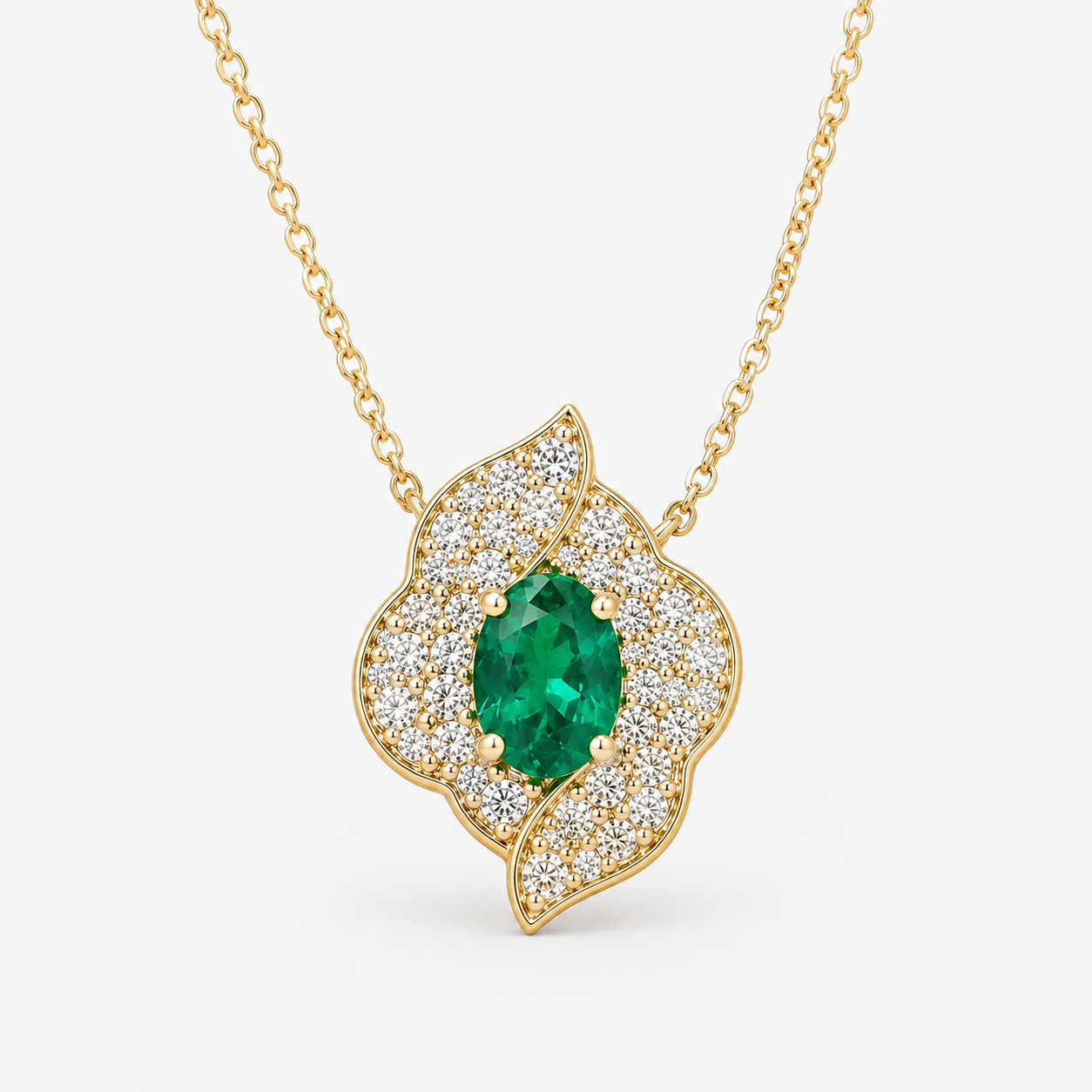 Green Ivy Necklace Emerald
