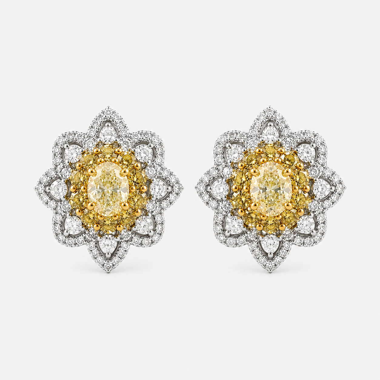 Magnolia Diamond Studs Yellow Diamond
