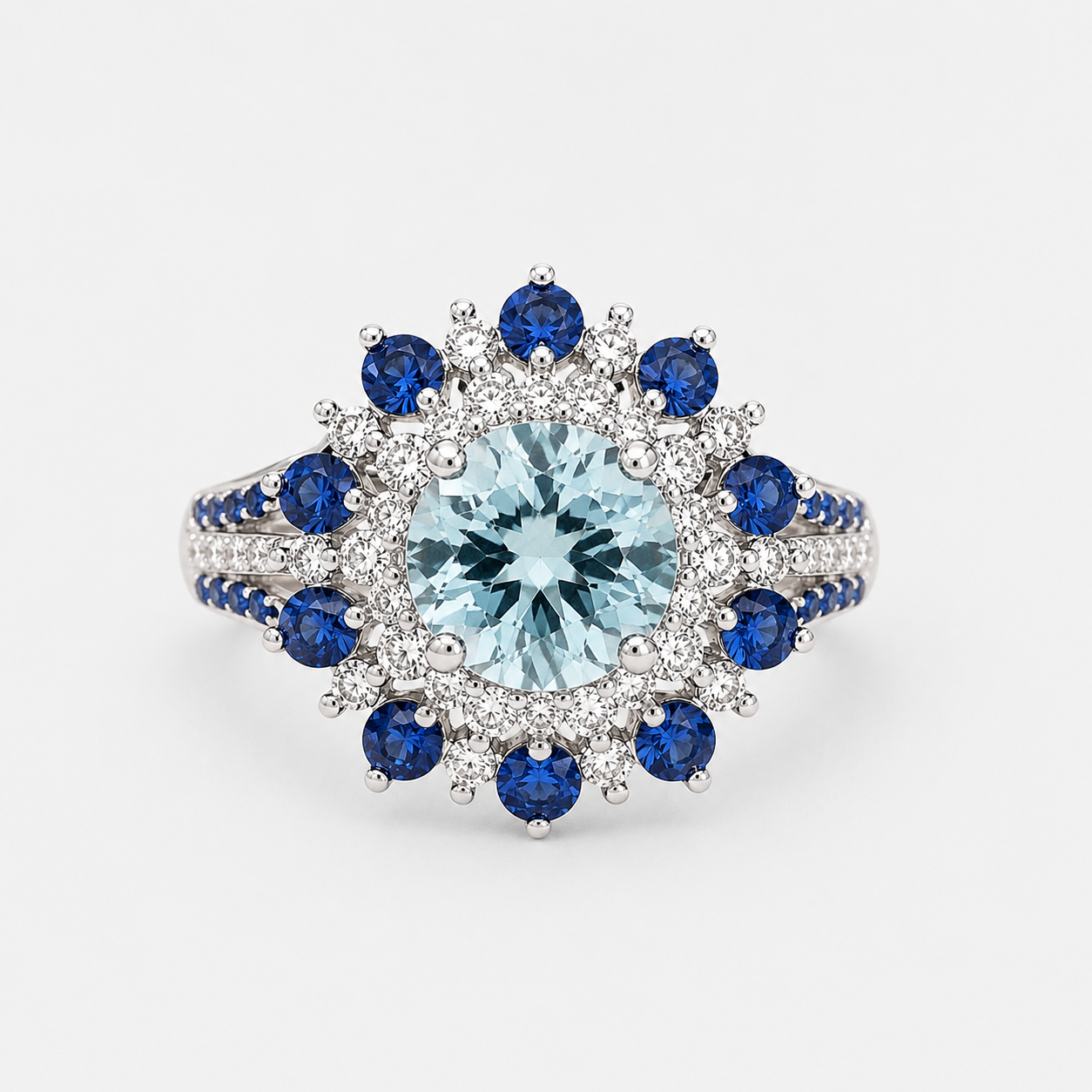 Shades of Blue Aquamarine Ring Aquamarine
