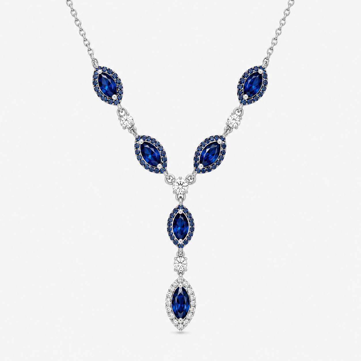 Rainfall Sapphire Lariat Blue Sapphire