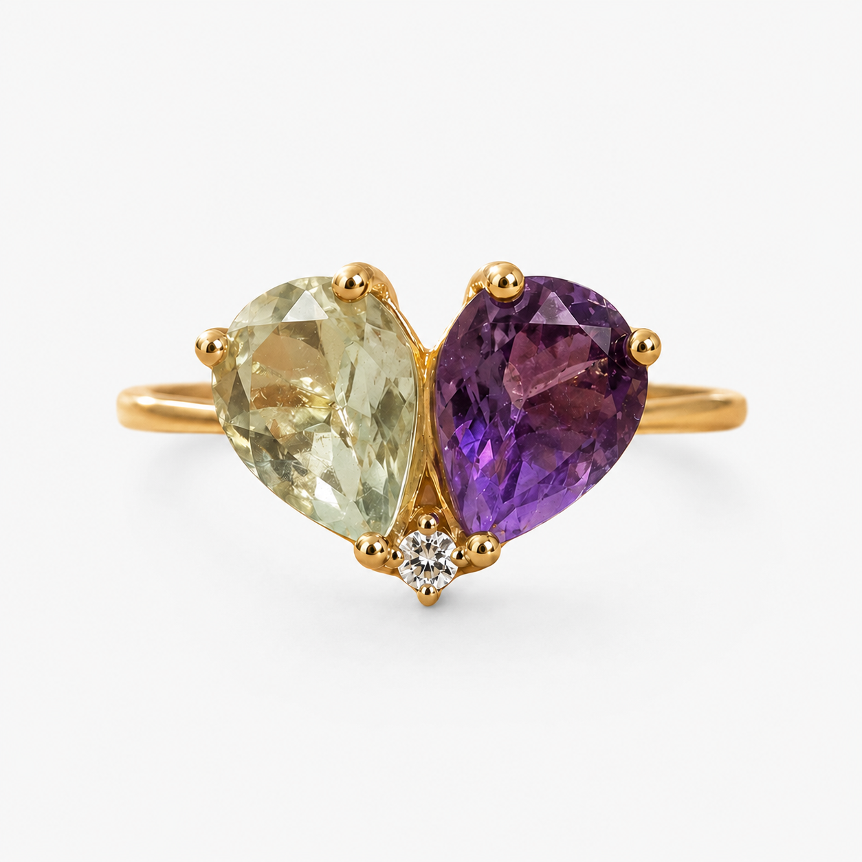Perfect Pear Amethyst Ring Amethyst