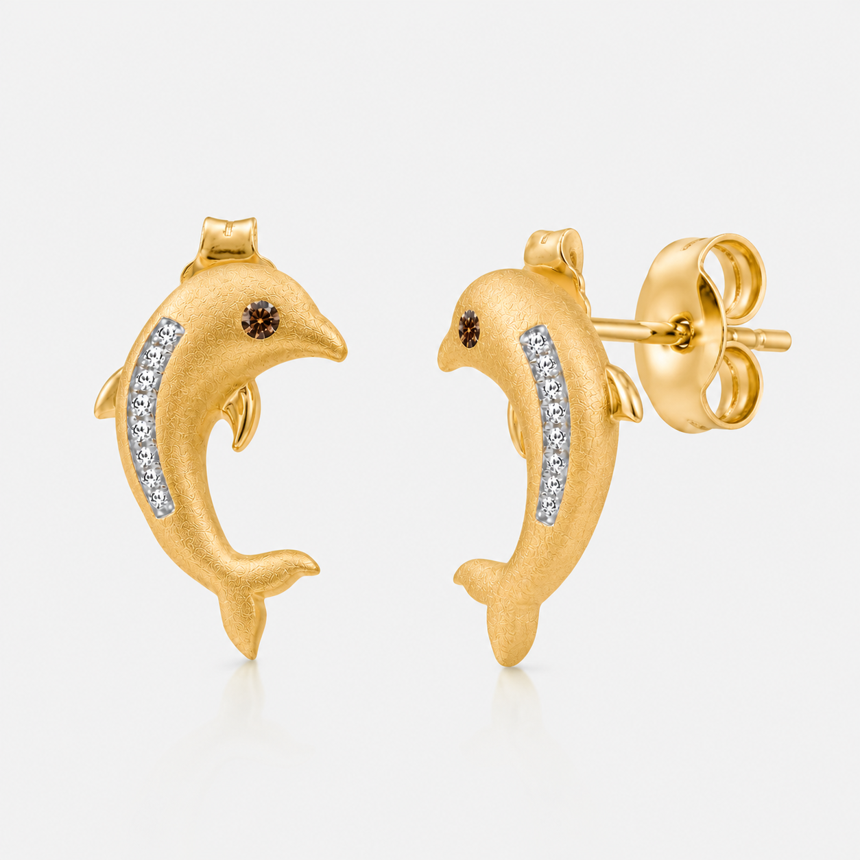 Dolphin Diamond Studs