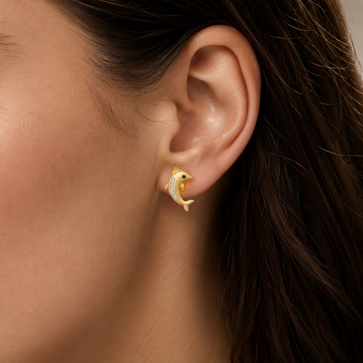 Dolphin Diamond Studs