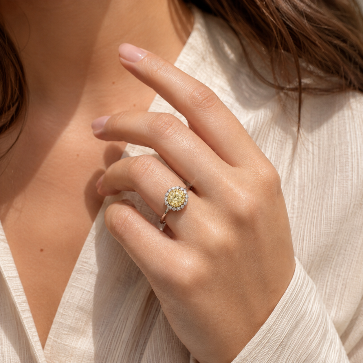Solstice Yellow & White Diamond Ring Yellow Diamond