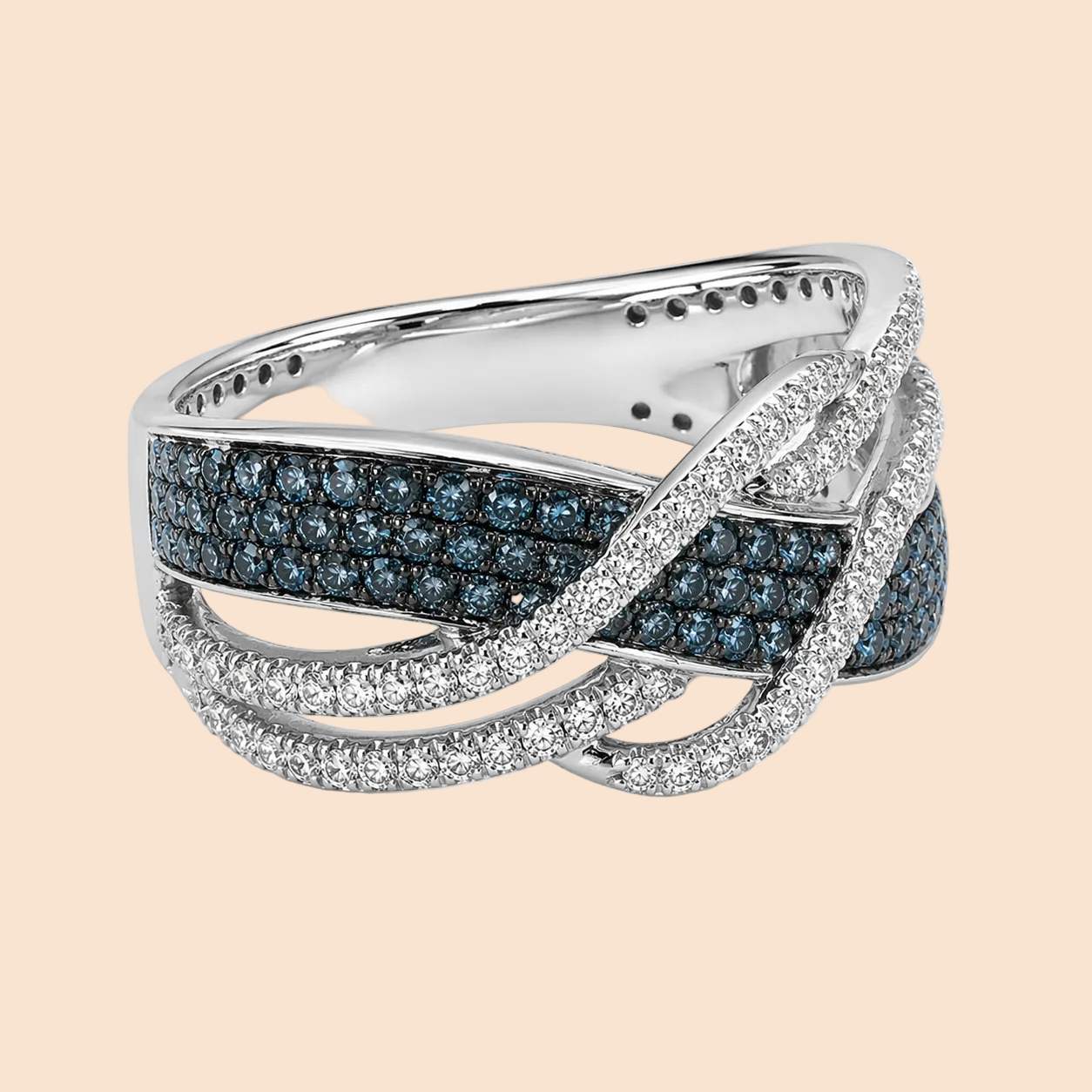 Changing Tides Blue Diamond Ring blue diamond