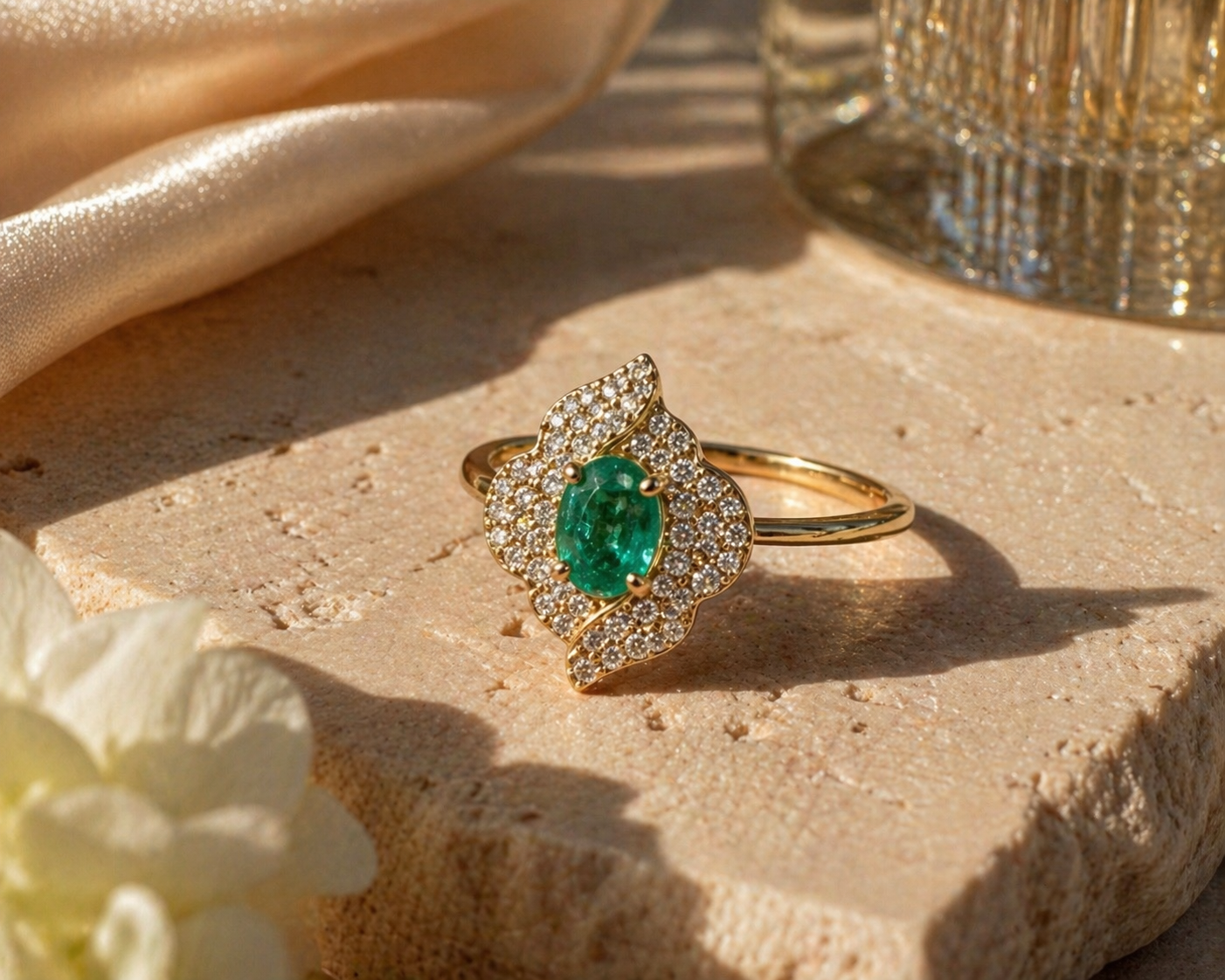 Green Ivy Ring Emerald
