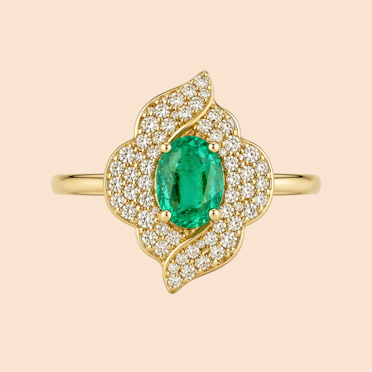 Green Ivy Ring Emerald