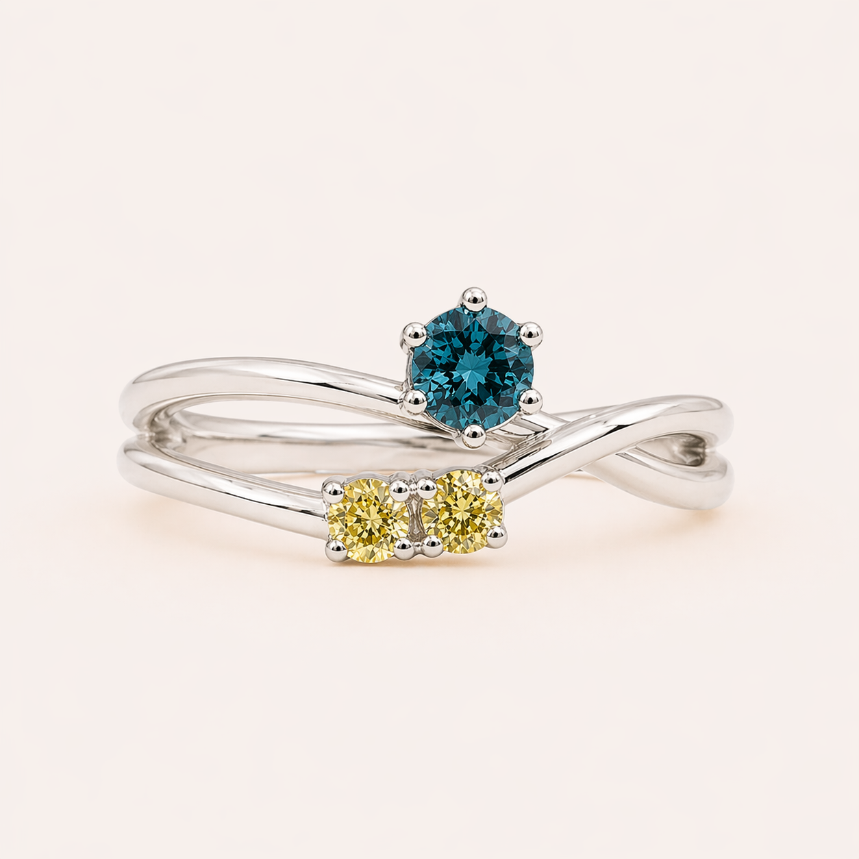 Sun & Sea Diamond Ring blue diamond