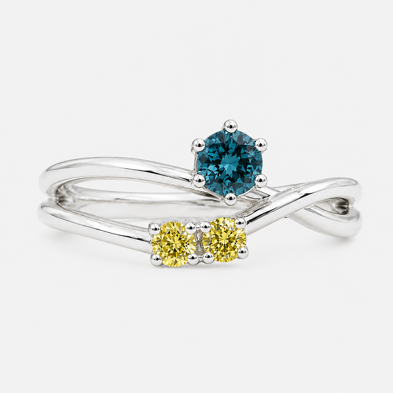 Sun & Sea Diamond Ring blue diamond