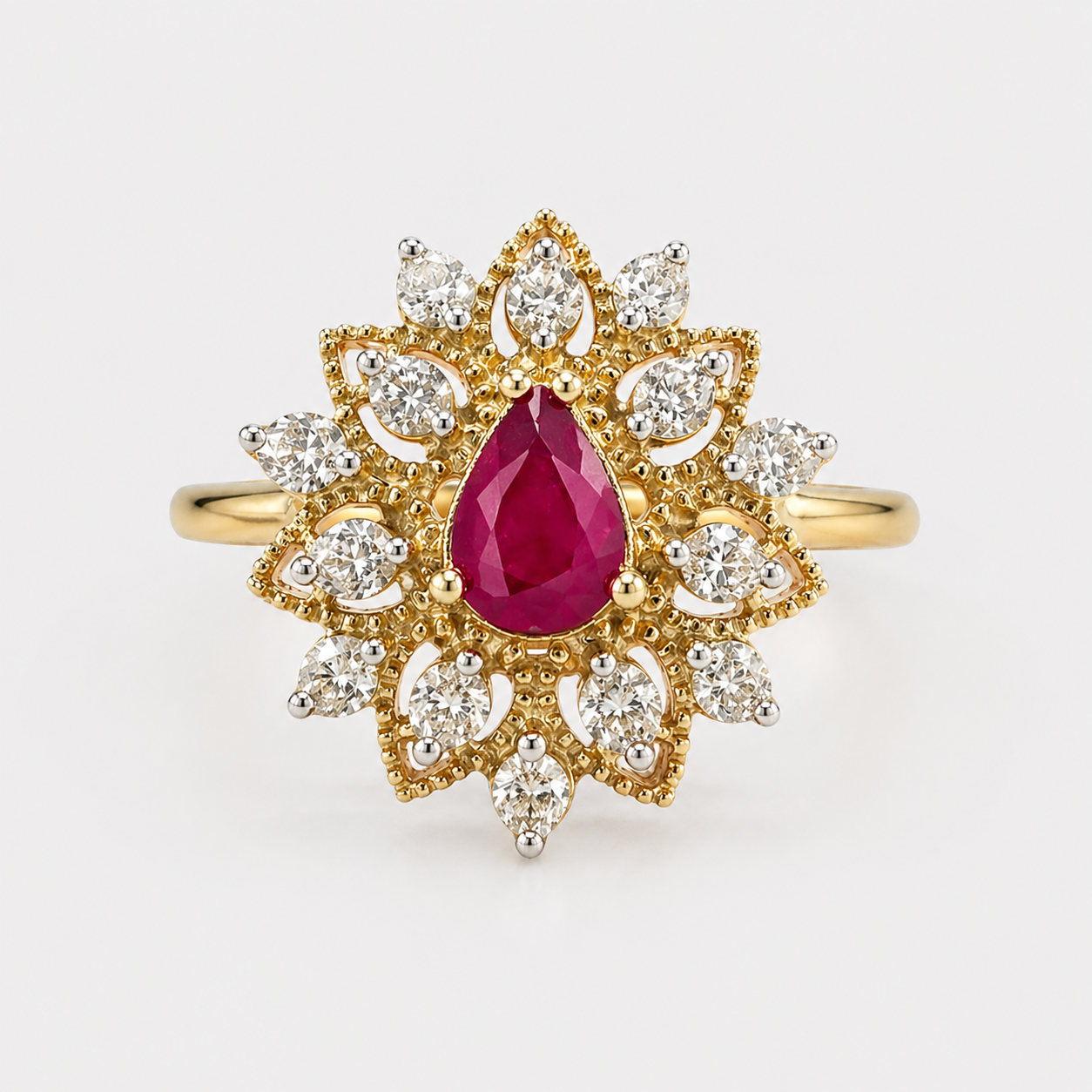 Ruby Lotus Ring Ruby