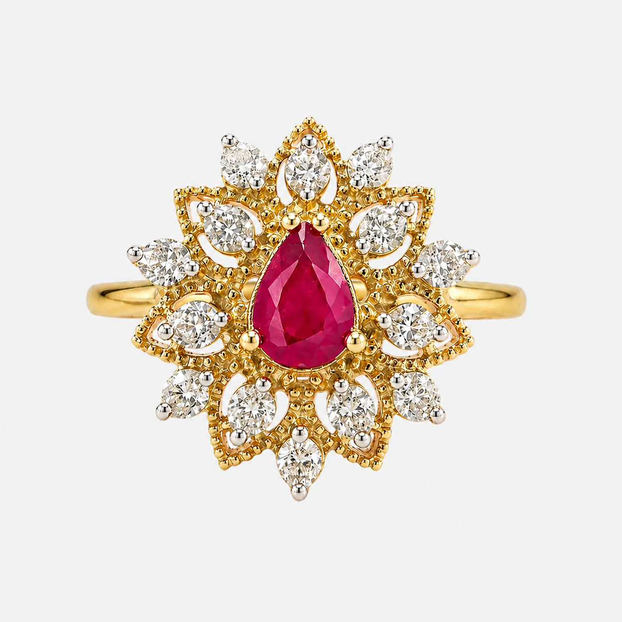 Ruby Lotus Ring Ruby