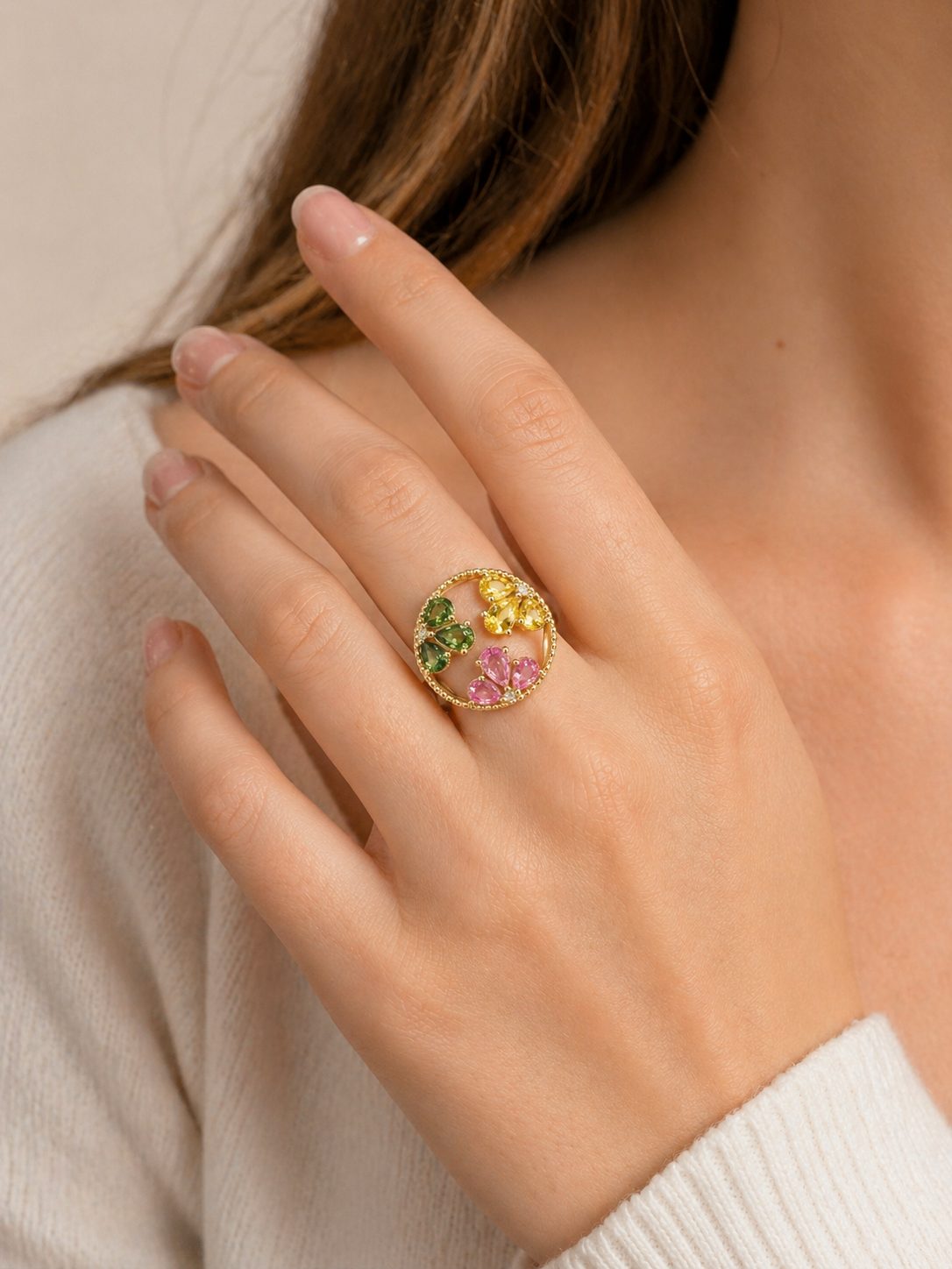 Greenhouse Garden Ring Pink Sapphire