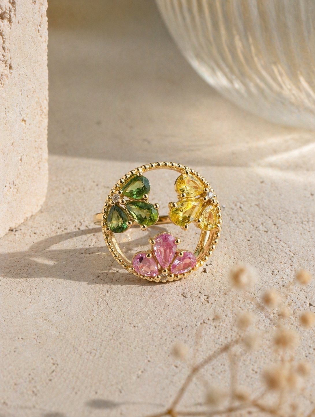 Greenhouse Garden Ring Pink Sapphire