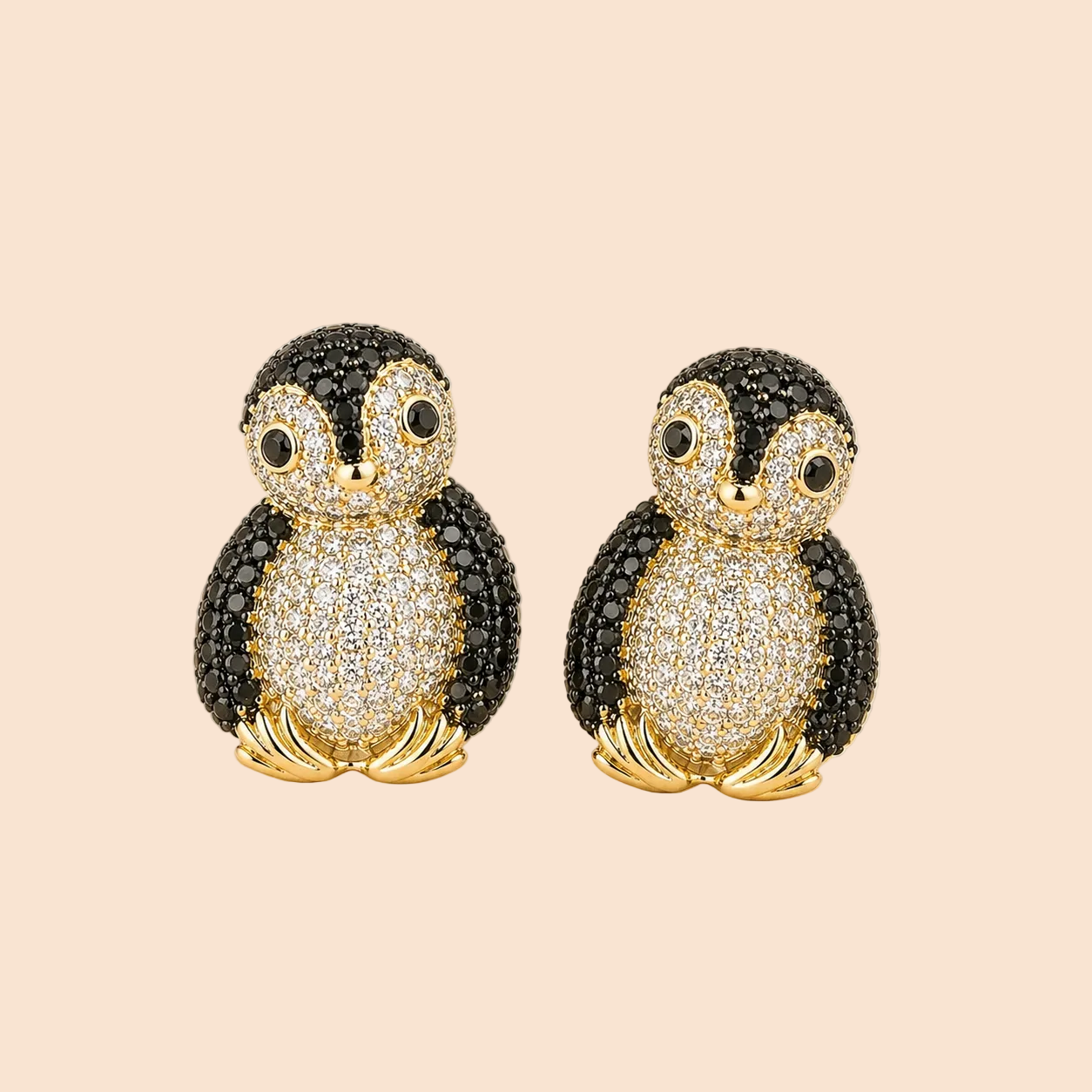 Twin Diamond Penguin Studs KALLATI