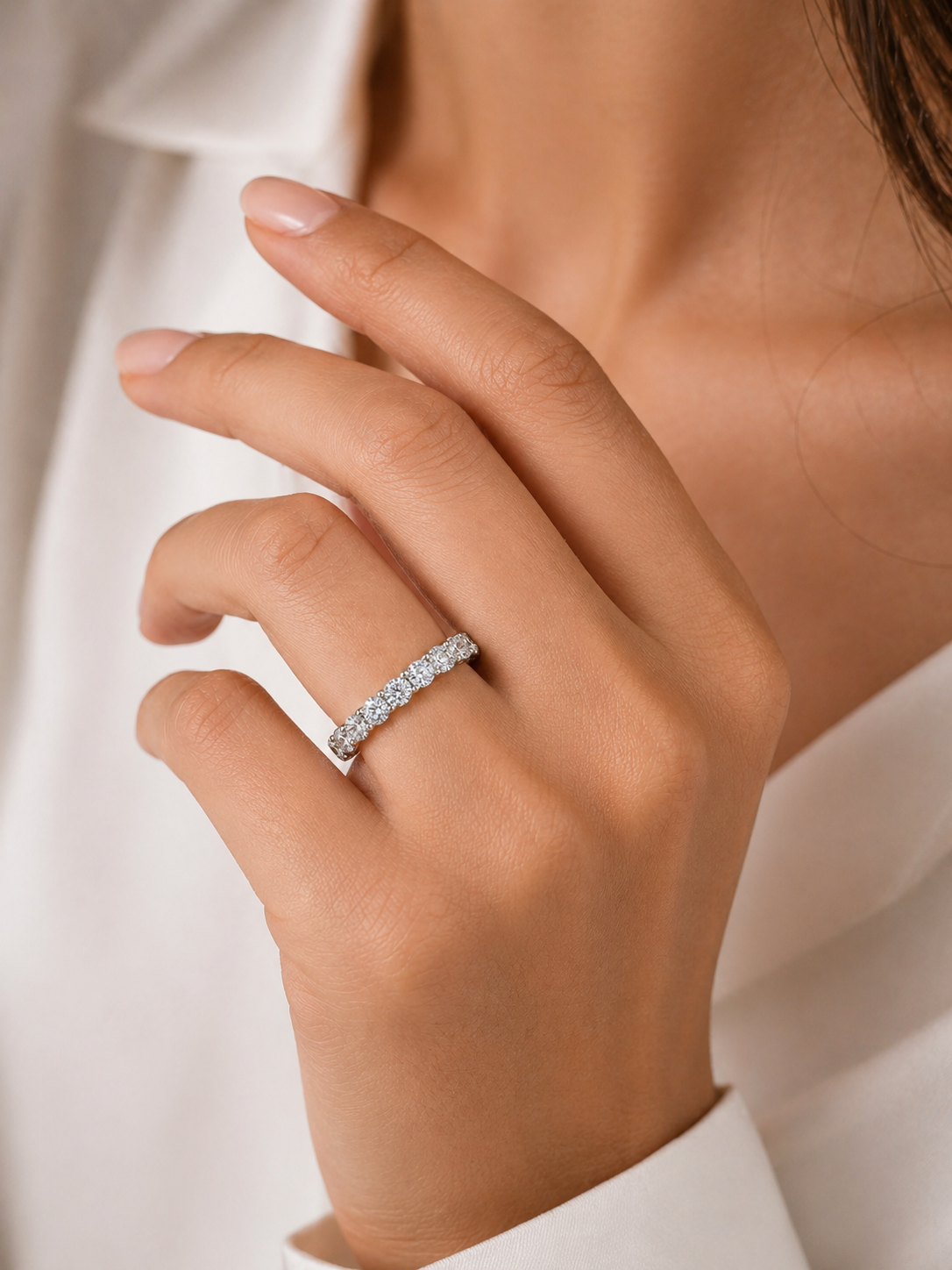 2 CT Diamond Eternity Band White Diamond