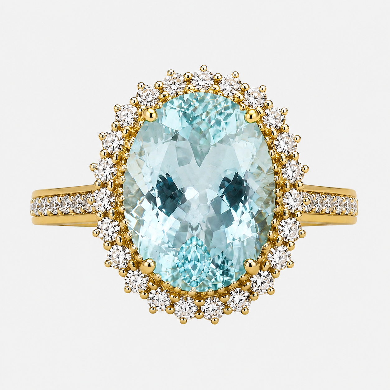 Magnolia Aquamarine & Diamond Ring Aquamarine