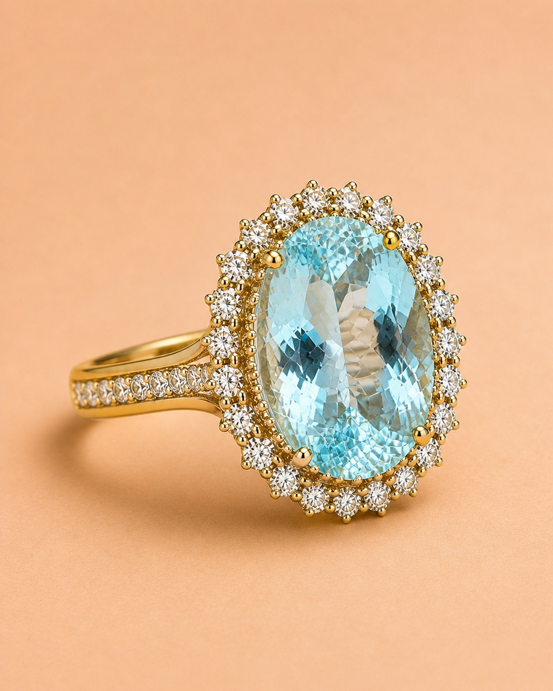 Magnolia Aquamarine & Diamond Ring Aquamarine