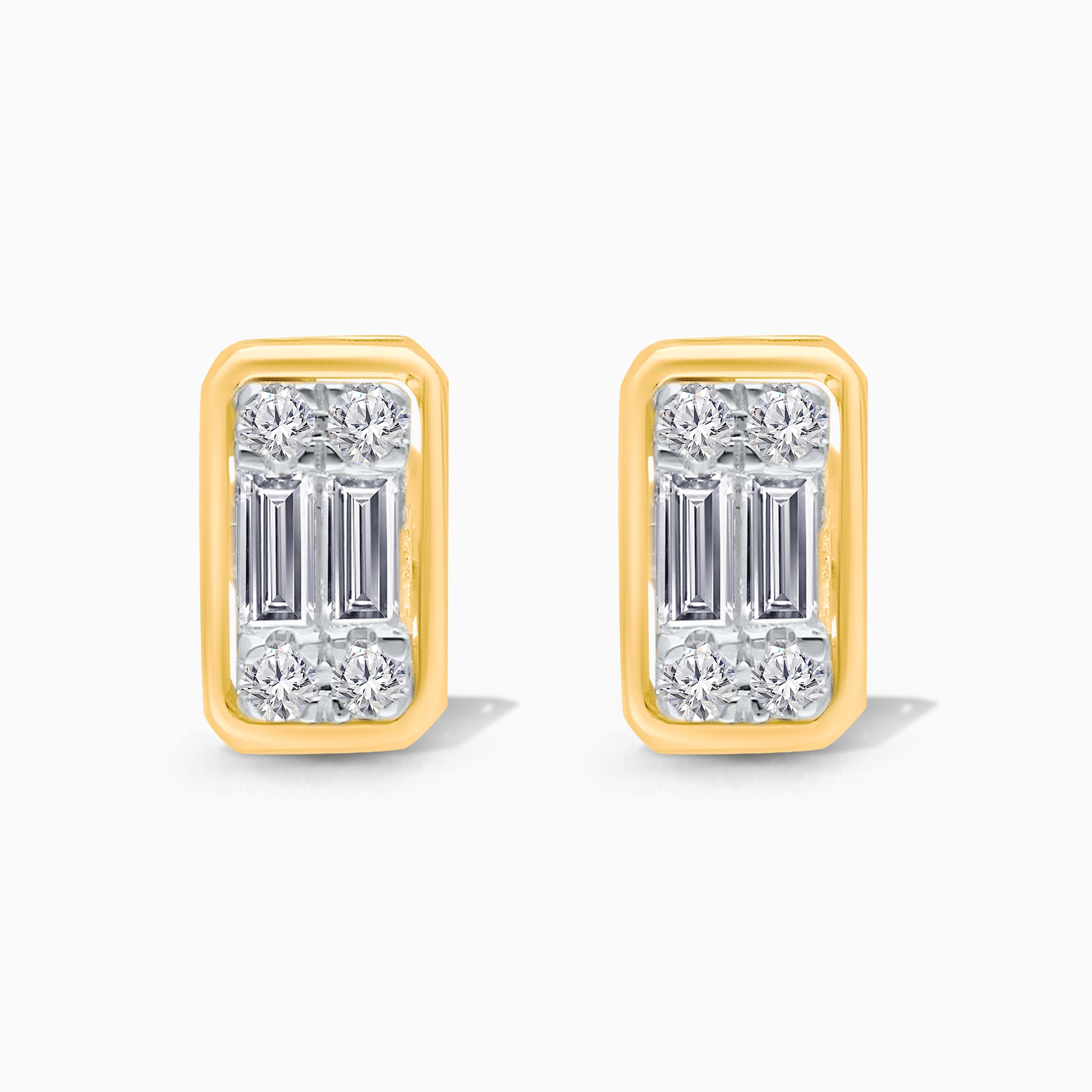 Mosaic Baguette Diamond Studs