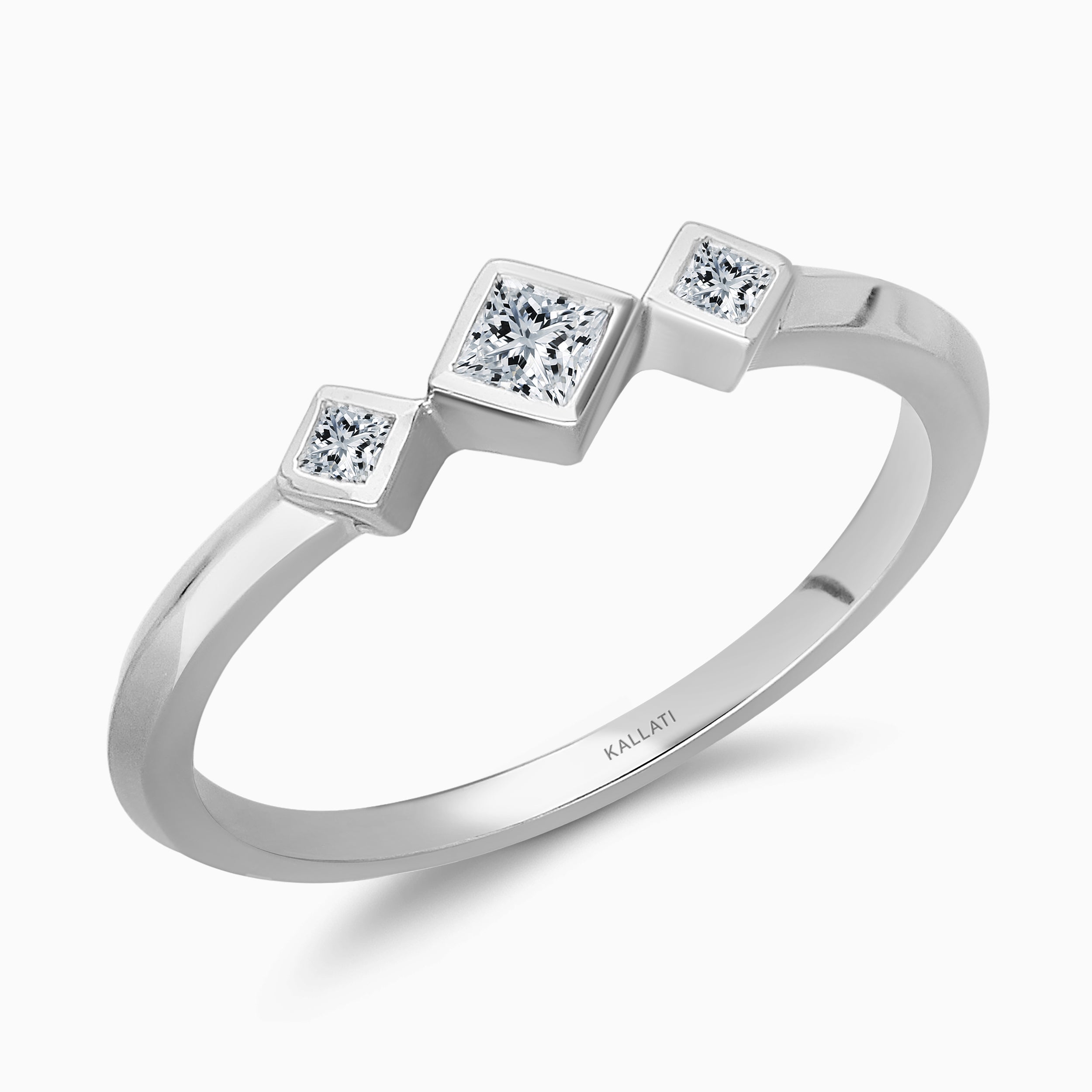Diamond Princess Cut Band