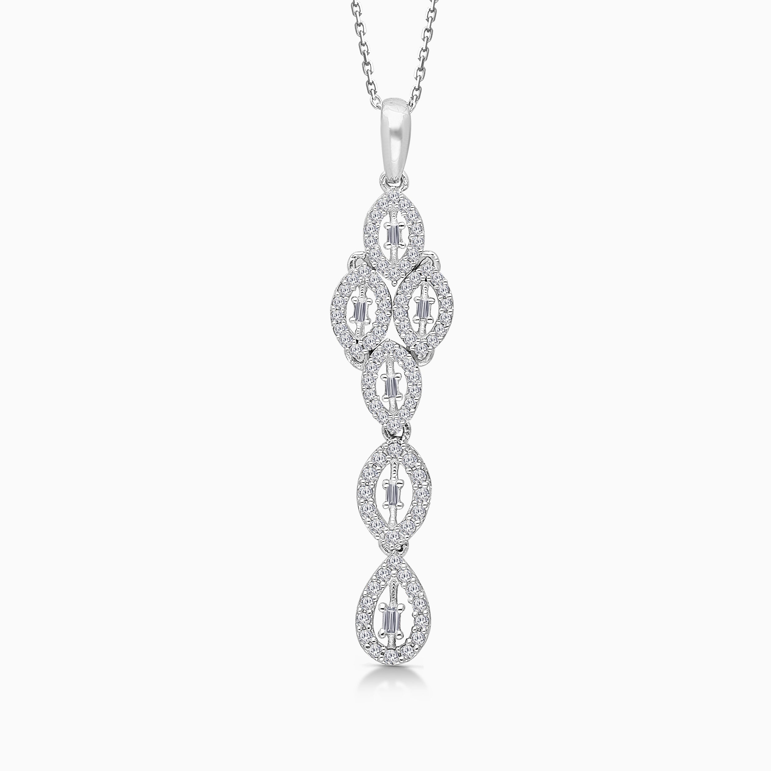 Floating Diamonds Drop Pendant