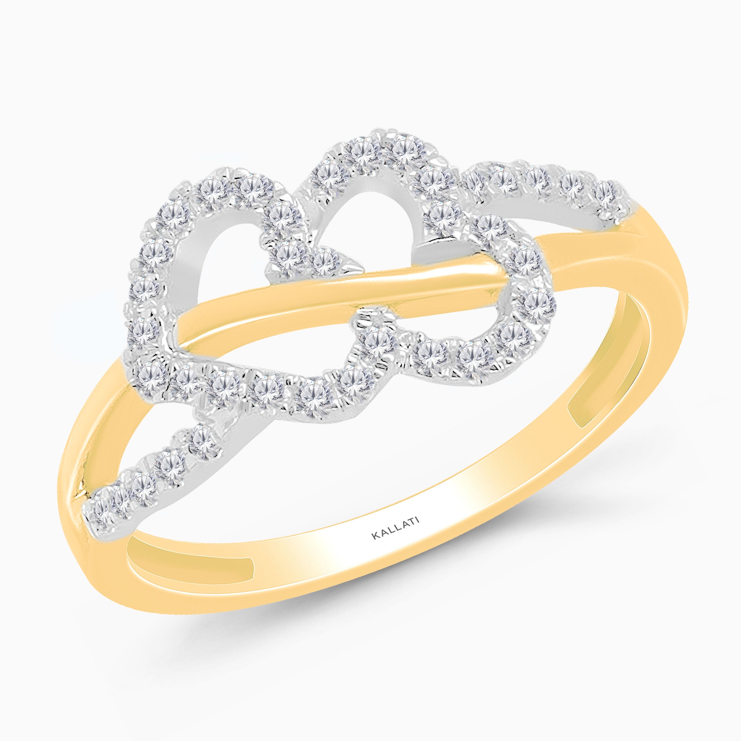 Double the Love Diamond Ring