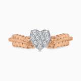 Floating Diamond Heart Ring