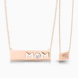 Rose Gold MOM diamond Pendant