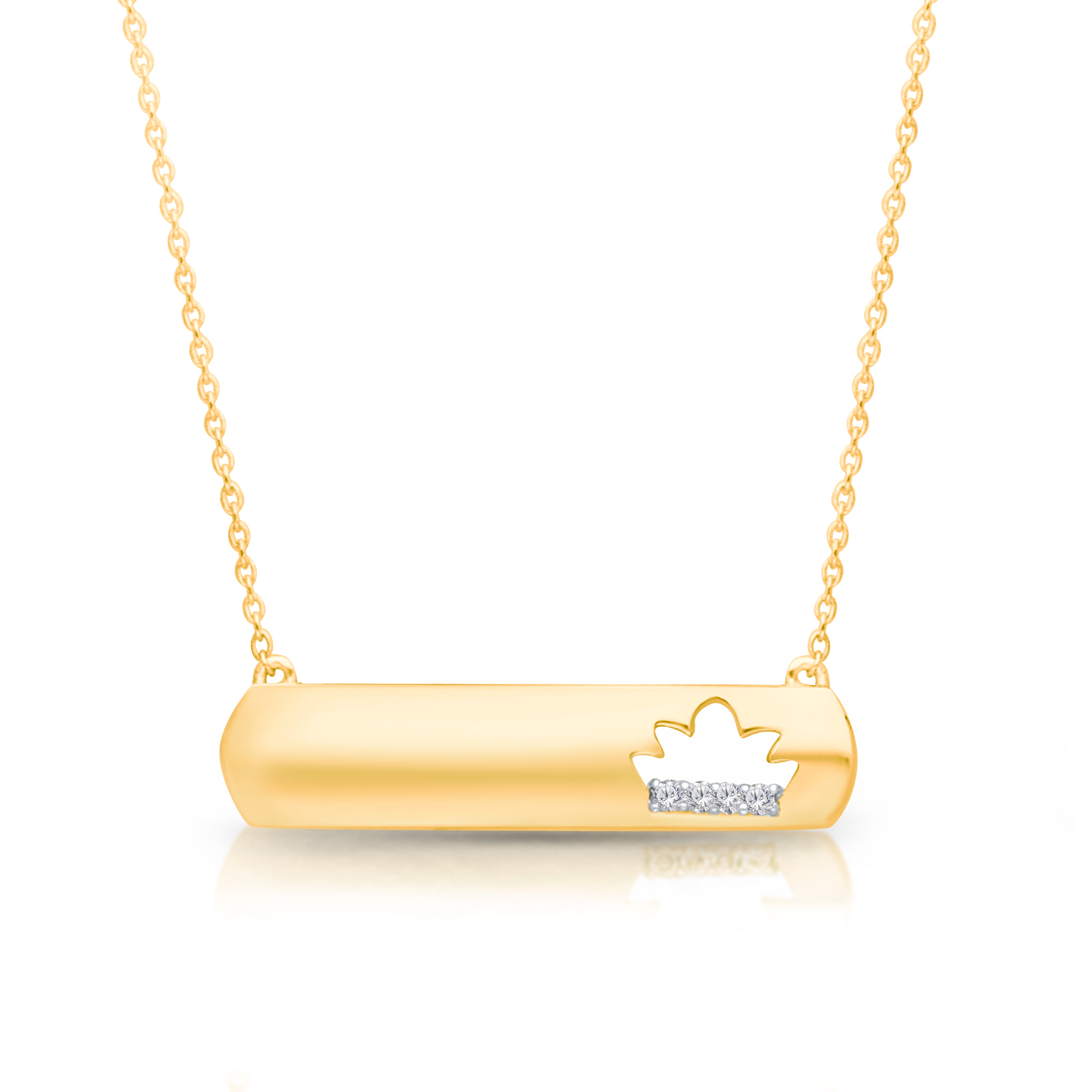Engravable Diamond Cloud Necklace