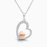 Internal Heart Diamond Pendant