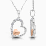 Internal Heart Diamond Pendant