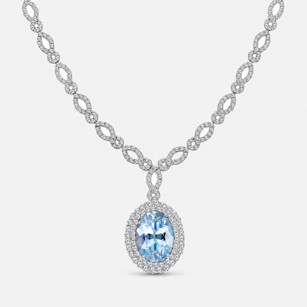 Tidal Wave Pariaba Tennis Necklace Bespoke