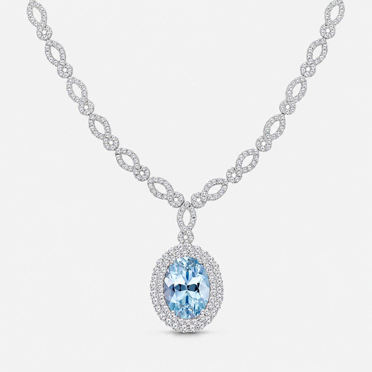 Tidal Wave Pariaba Tennis Necklace Bespoke