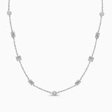 Multi Shape Diamond Station Necklace