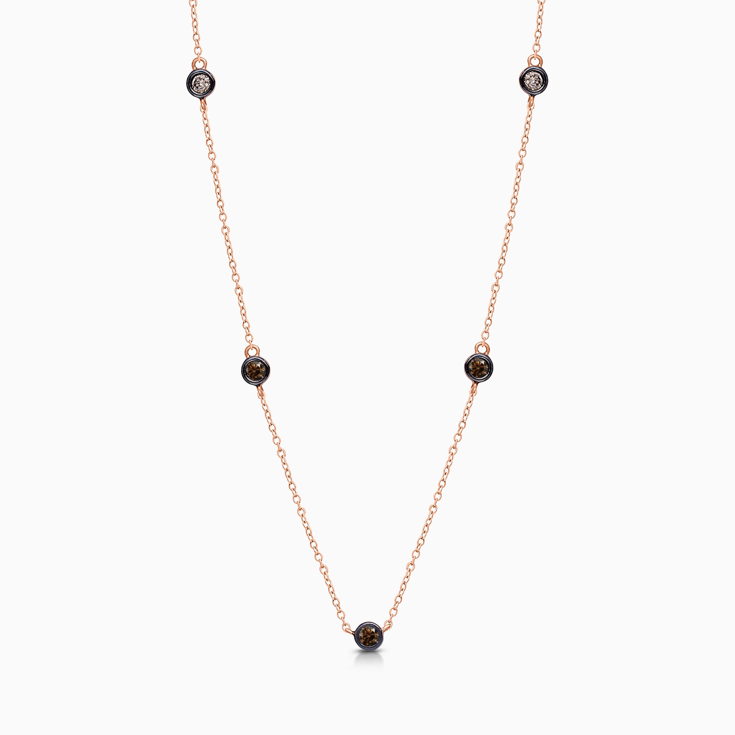 Coco Diamond Bezel Strand Necklace