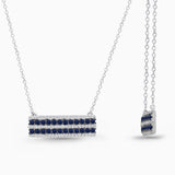 Dual Row Sapphire & Diamond Pendant