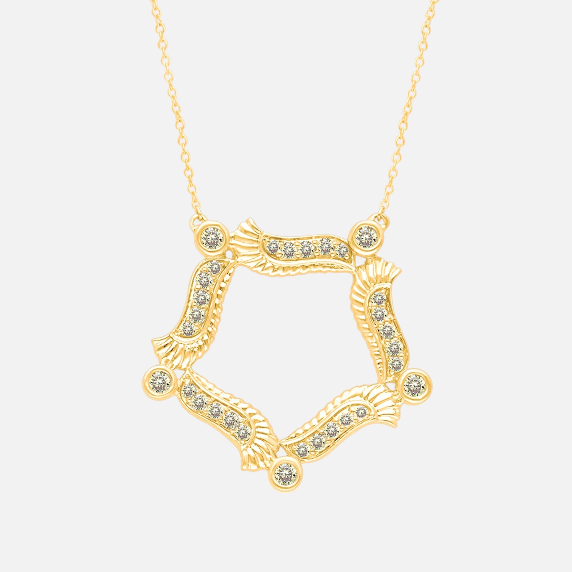 Yellow Diamond Circle of Wings Griffiness Pendant GRIFFINESS