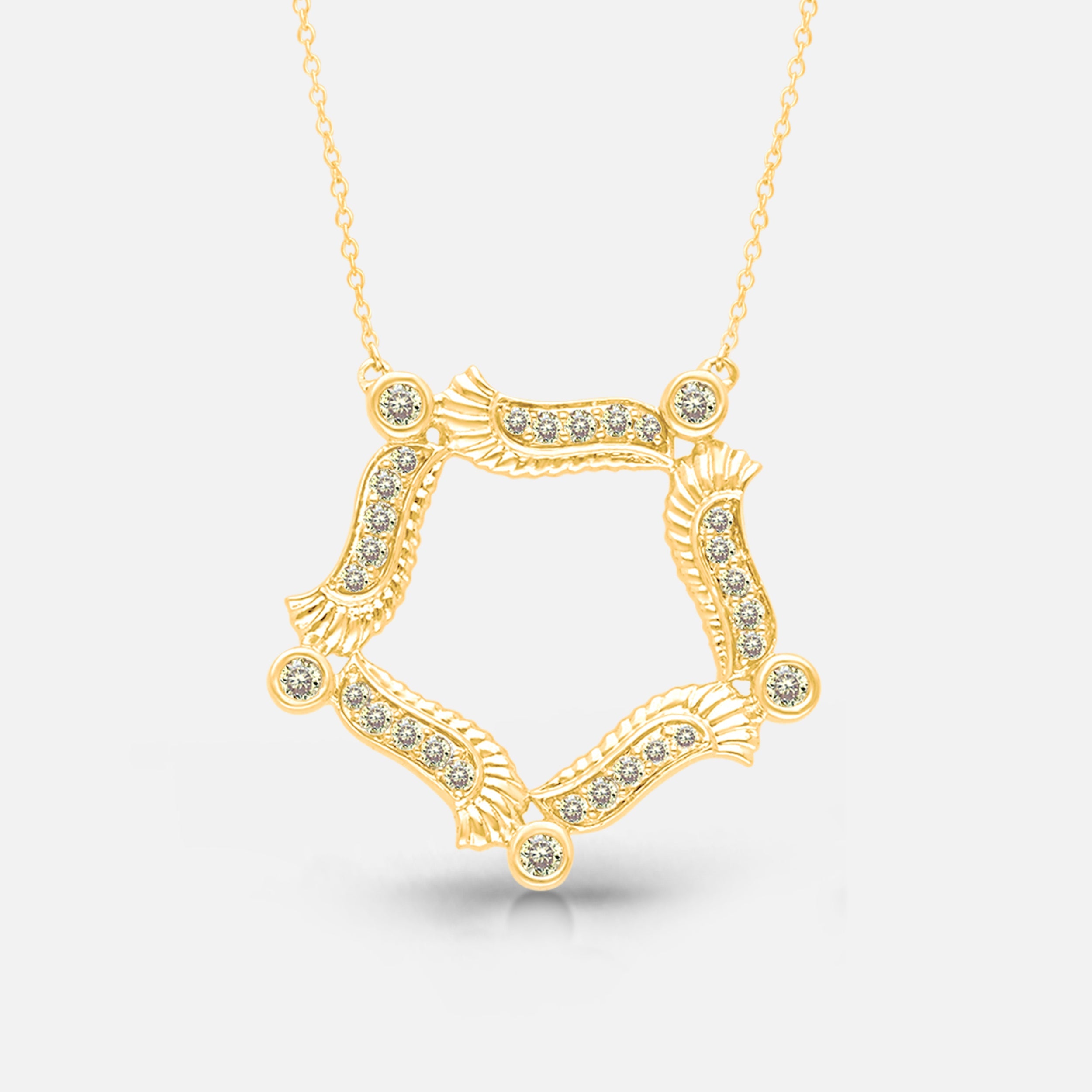 Yellow Diamond Circle of Wings Griffiness Pendant GRIFFINESS