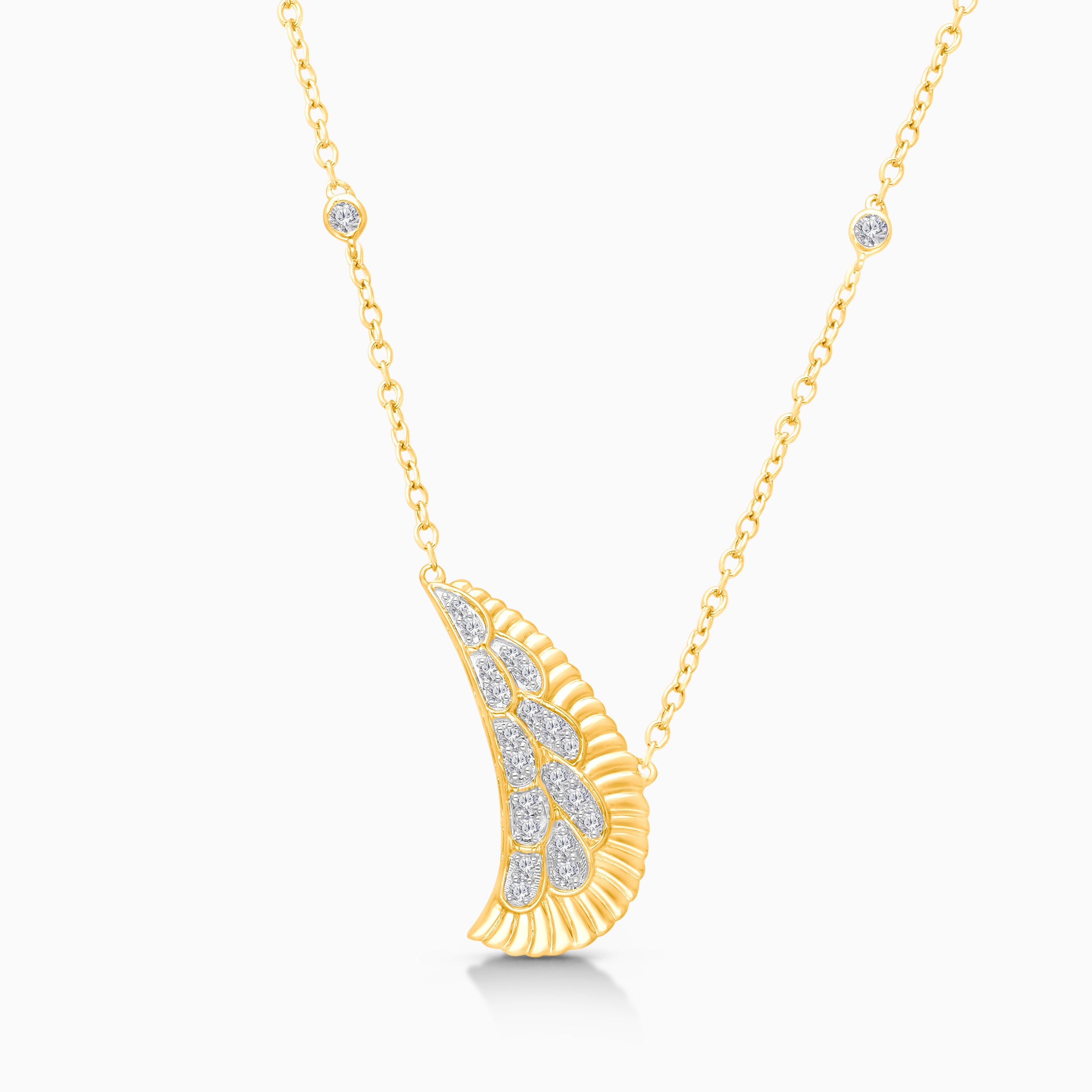 Gold Griffiness Wing Pendant