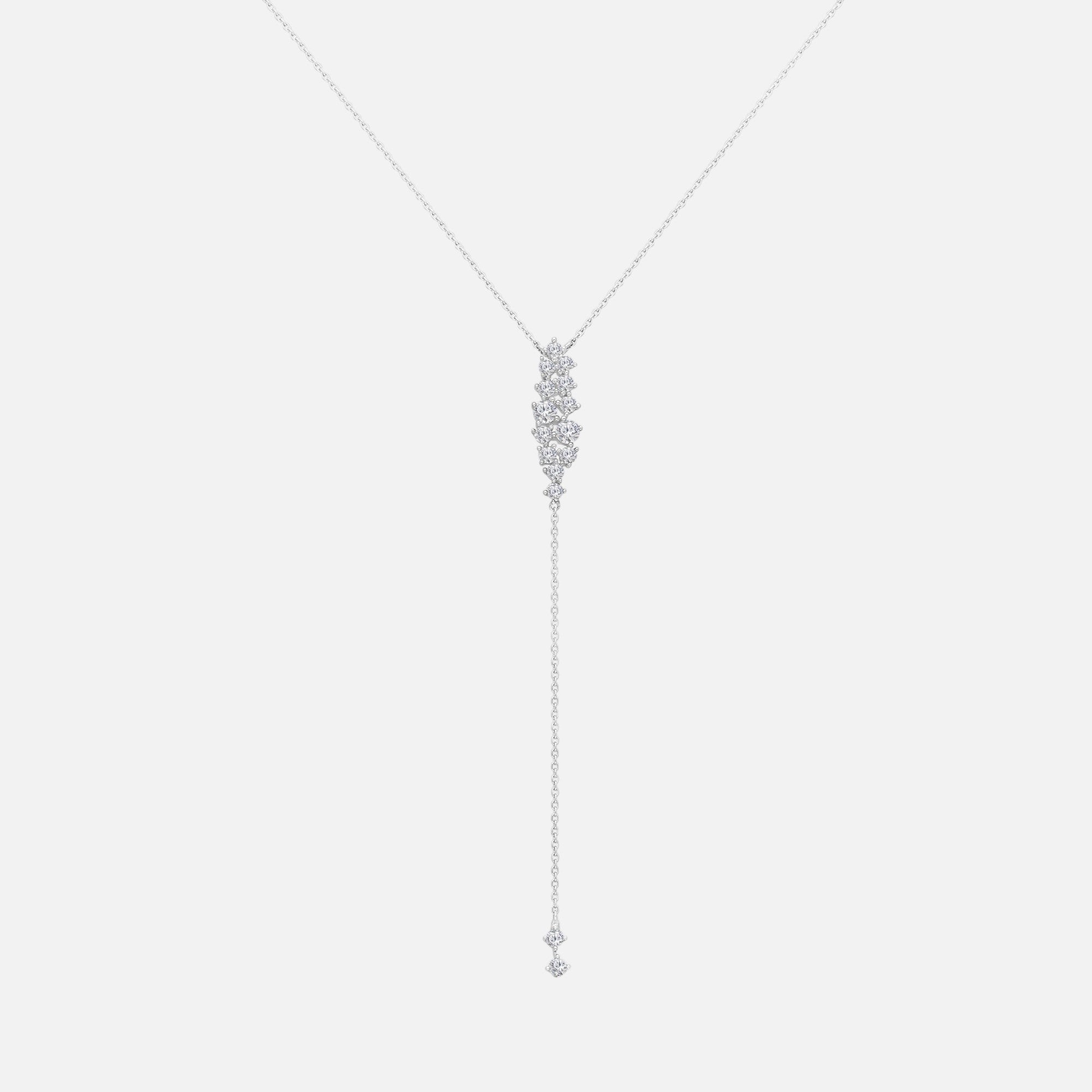 Diamond Cluster Lariat White Diamond
