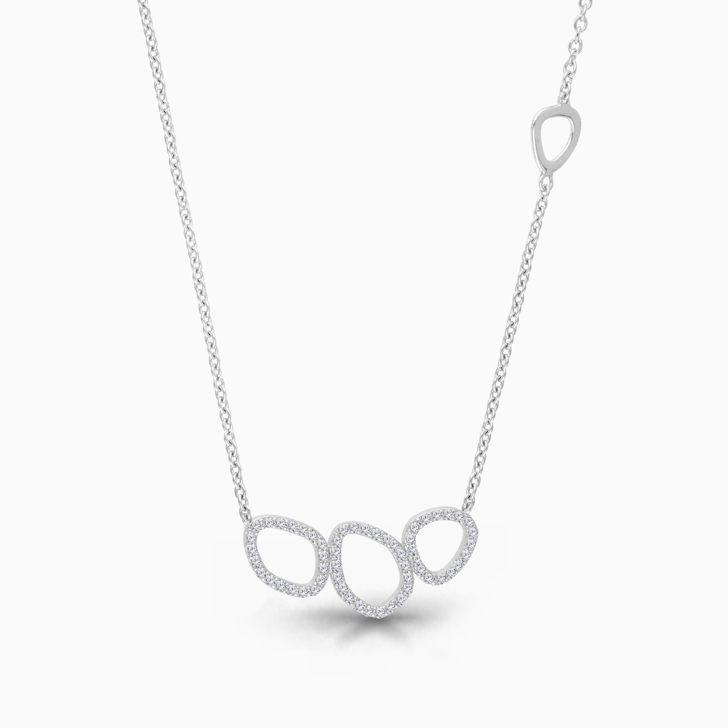 Trio Diamond Oval Pendant